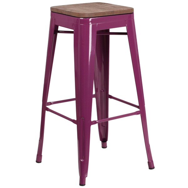 No Back Metal Stool, 30