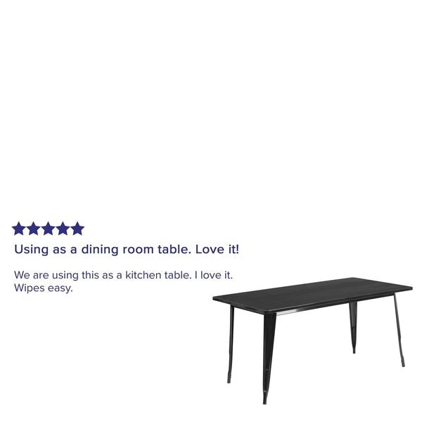 Rectangle Red Metal Table Set, 31.5SQ, 31.5