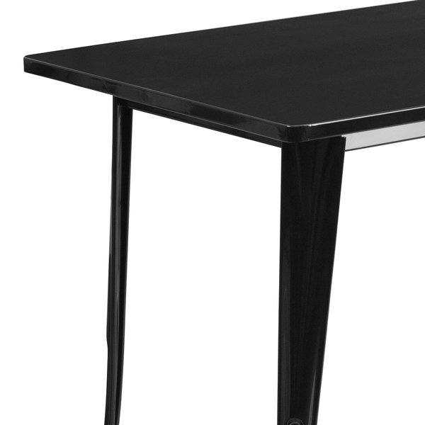 Rectangle Red Metal Table Set, 31.5SQ, 31.5