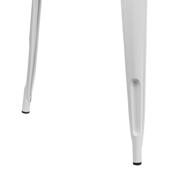 Rectangle White Metal Table, 31-1/2