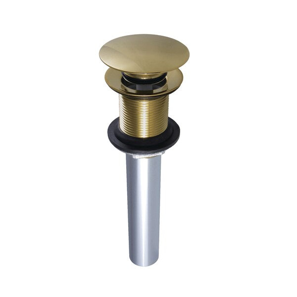 Brass, Bathroom Sink Drain, Push Pop-Up Drain without Overflow