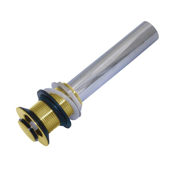 Brass, Bathroom Sink Drain, Push Pop-Up Drain without Overflow