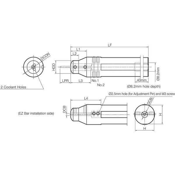 Micro Bar Sleeve, Adj., Coolant-Through