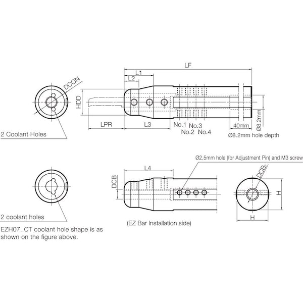 Micro Bar Sleeve, Adj., Coolant-Through