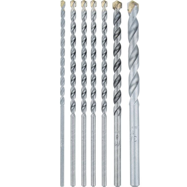 Carbide Tipped Percussion Masonry Ha, 7pc