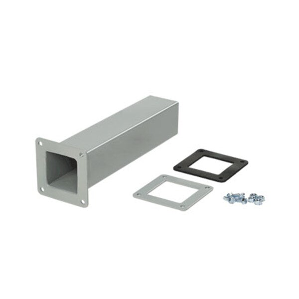 Cut-Off Fitting, 2.50x2.50, Gray, Steel