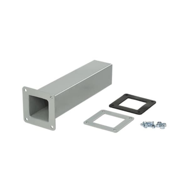 Cut-Off Fitting, 8.00x8.00, Gray, Steel