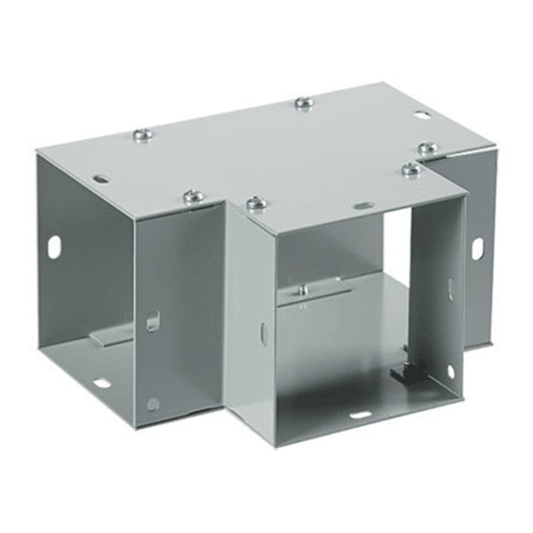 Flush Tee, 2.50x2.50, Gray, Steel 90-Degree