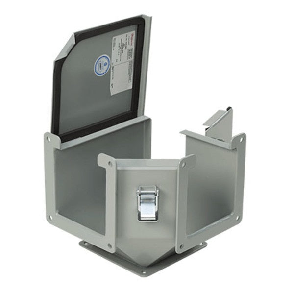 ElbowâOutside Top Opening, 6.00x6.00, Gray, Steel 90-Degree