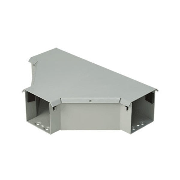 Flush Tee, fits 4.00x4.00, Gray, Steel 90-Degree