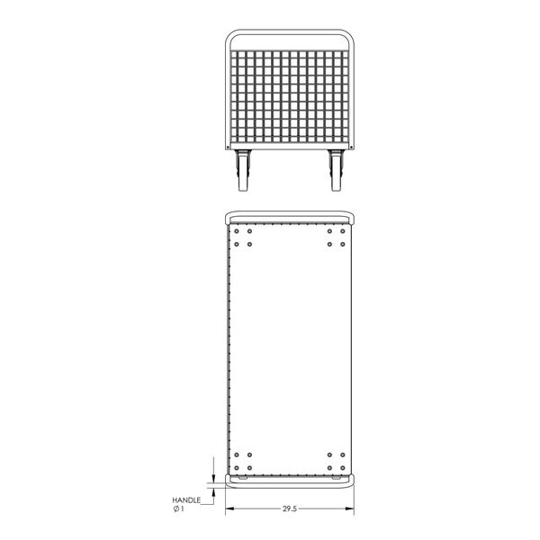 Cage Cart, 3-Sided 60