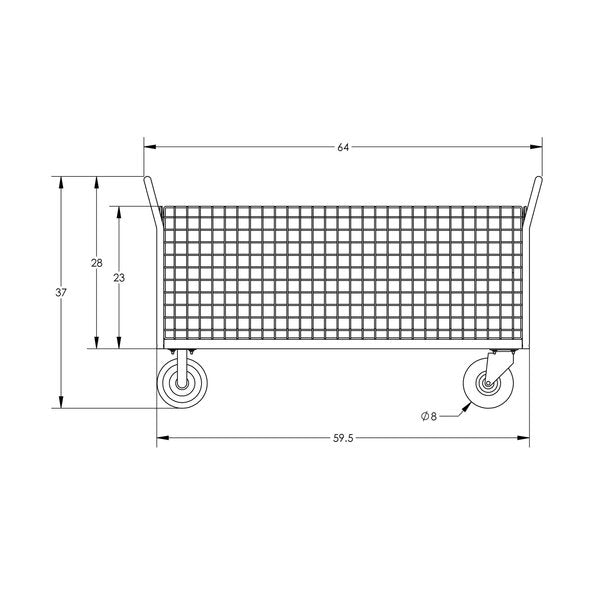 Cage Cart, 3-Sided 60