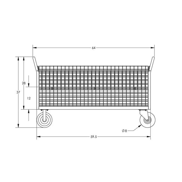 Cage Cart, 4-Sided 60