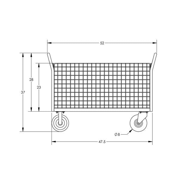 Cage Cart, 3-Sided 48