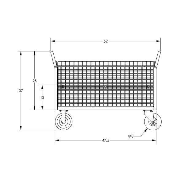 Cage Cart, 4-Sided 48