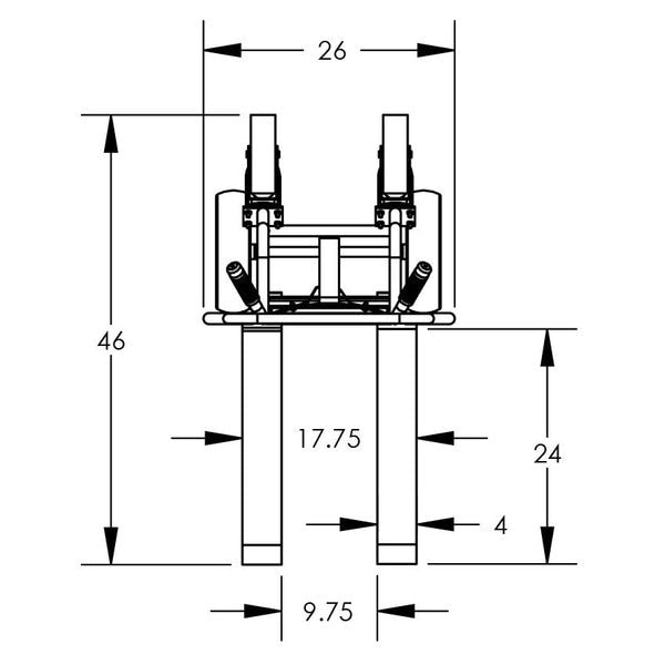 Bag Hand Truck, 600 lb., 60-1/2