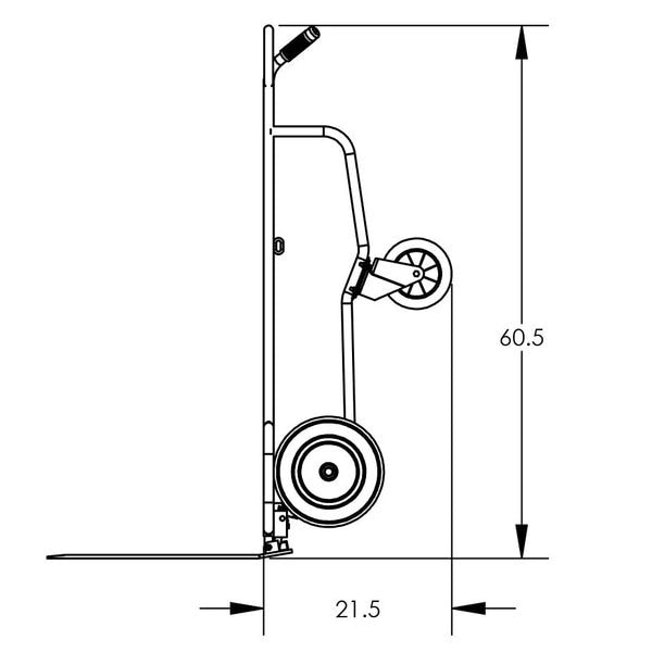Bag Hand Truck, 600 lb., 60-1/2