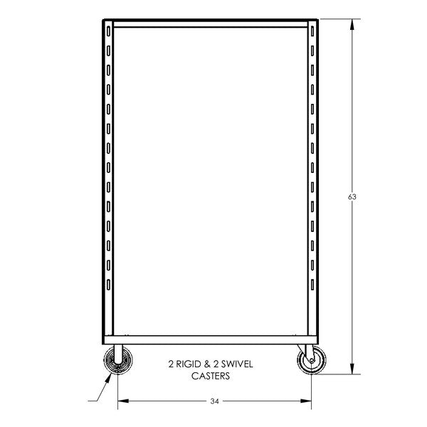 Cart, Heavy Duty, Single-Sided, A-Frame, 38X