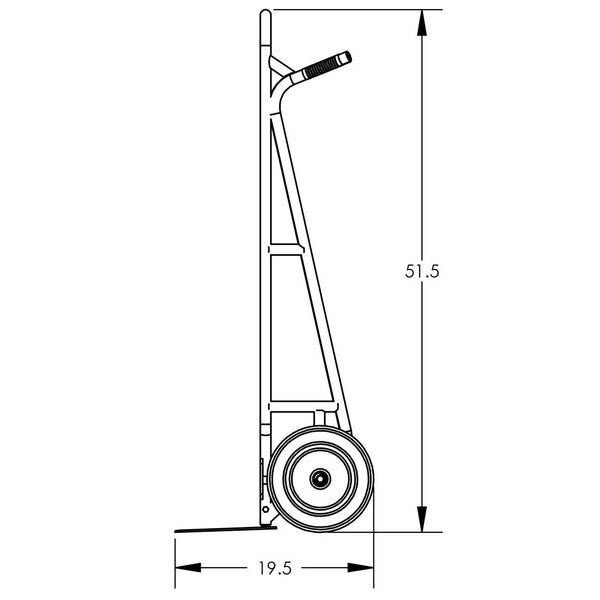 Flat Back Beverage Hand Truck, Aluminum