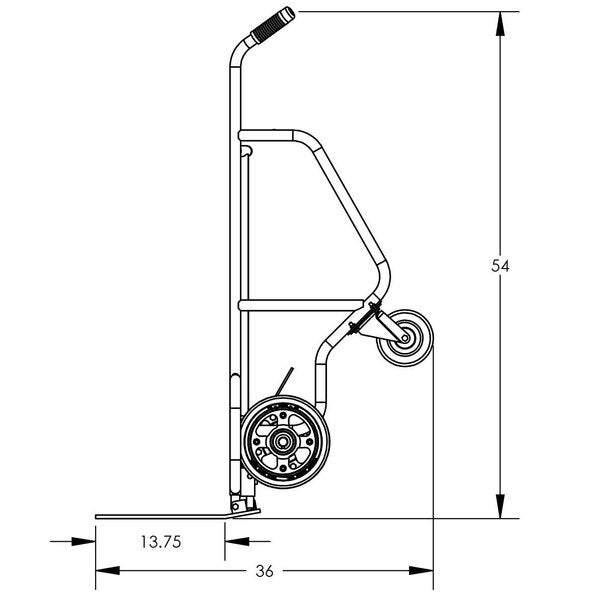 Pallet Hand Truck, 1000lb, 54