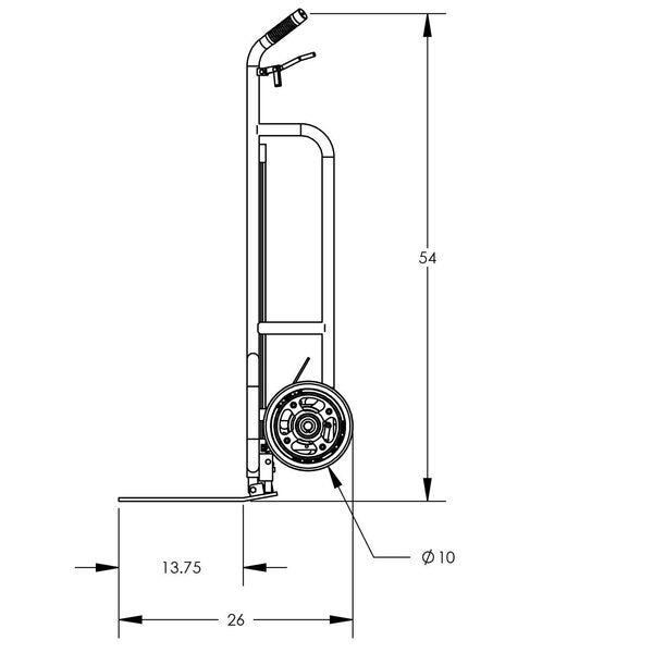 Ezy-Tilt Std, 2-Whl Pallet Truck, Al Frm