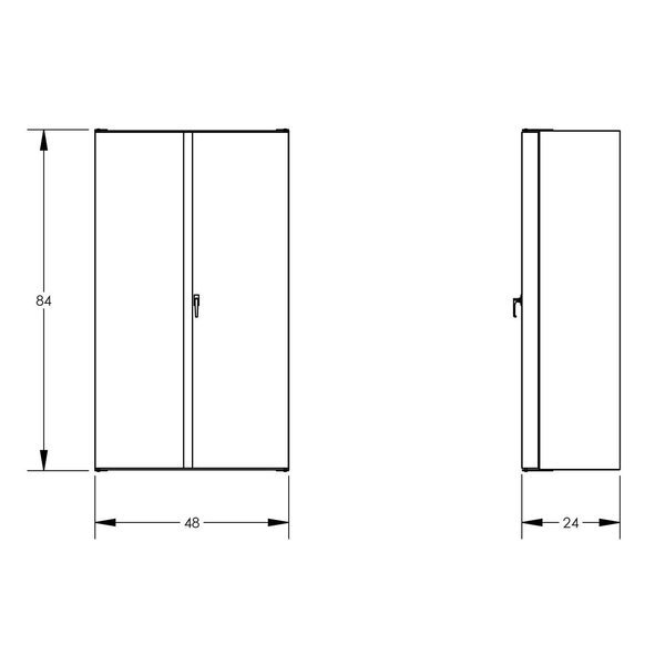 Deep Door Bin-Shelf Cabinet, 48