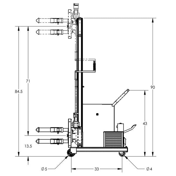 Roto-Lift C/W Manual Power, 90