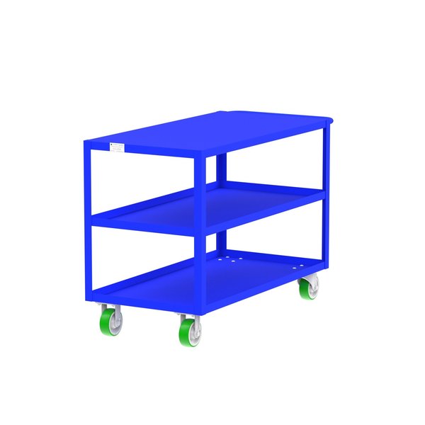 Flush-Top Utility Car, Three Shelf, 24x48