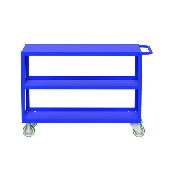 Flush-Top Utility Car, Three Shelf, 24x48