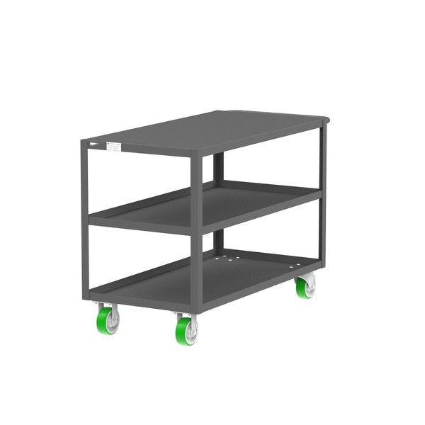 Flush-Top Utility Car, Three Shelf, 24x48