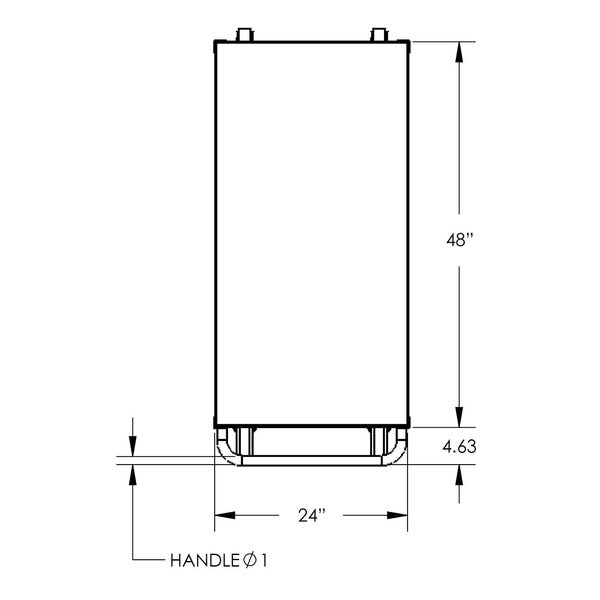 Flush-Top Utility Car, Three Shelf, 24x48