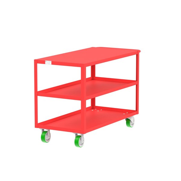 Flush-Top Utility Car, Three Shelf, 24x48