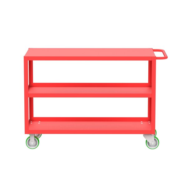 Flush-Top Utility Car, Three Shelf, 24x48