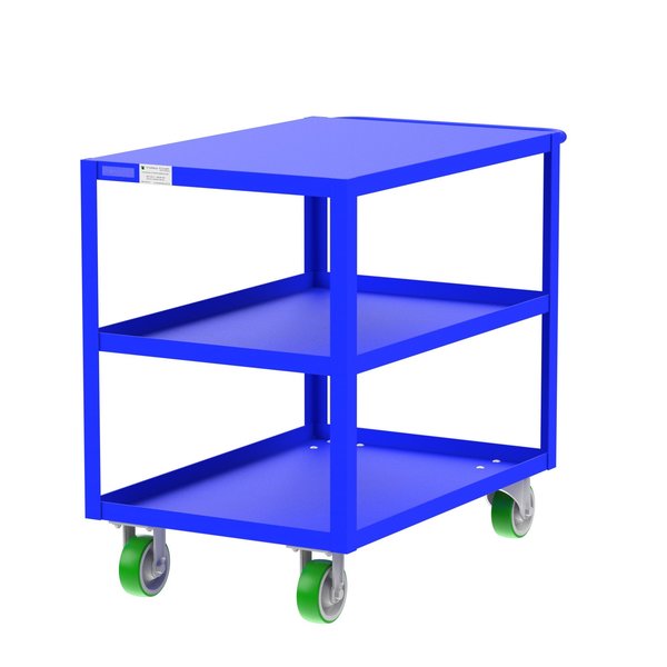 Flush-Top Utility Car, Three Shelf, 24x36