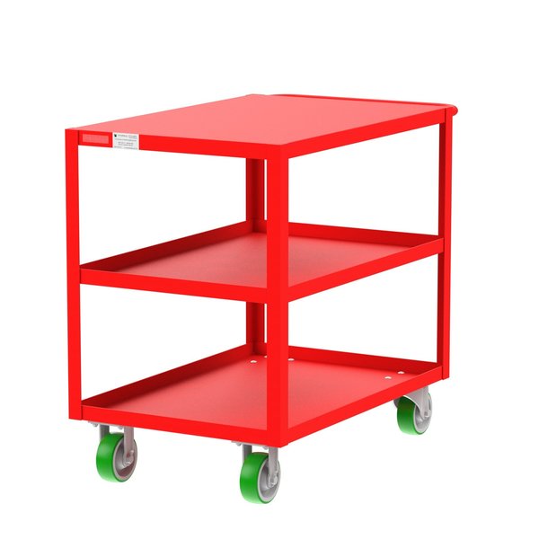 Flush-Top Utility Car, Three Shelf, 24x36