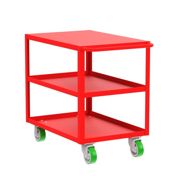 Flush-Top Utility Car, Three Shelf, 24x36