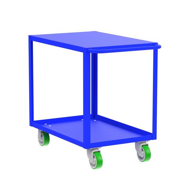 Flush-Top Utility Cart, Two Shelf, 24x36