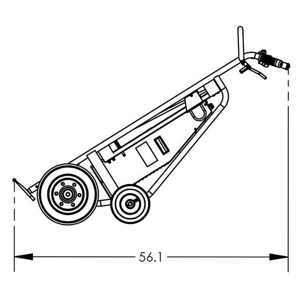 Powered Hand Truck, 800 lb, w/Pneumatic Wh