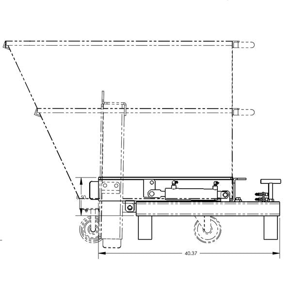 Fork Lift Dumper Attachment, Ez Dump