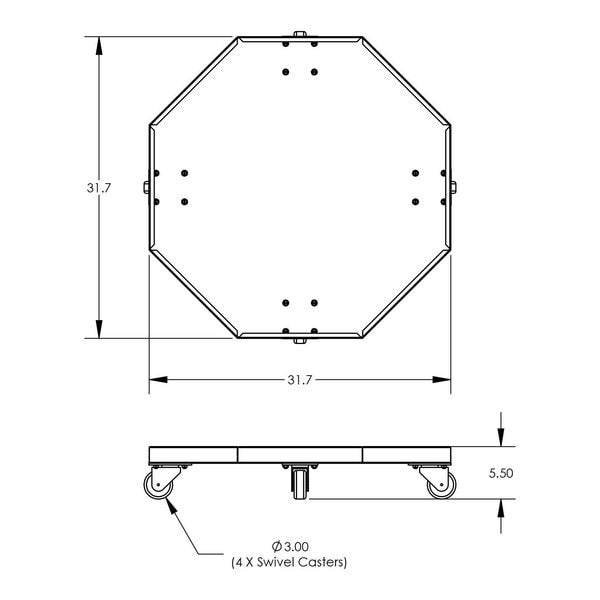 Drum Dolly, w/Absorbent Collar