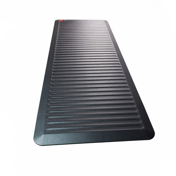 Anti-Fatigue Mat, Black, 67 in L x 23 in W, Polyurethane, 0.9 in Thick