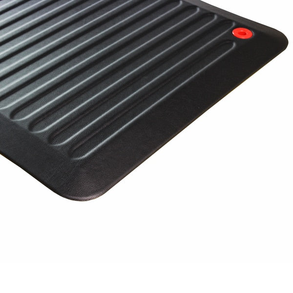 Anti-Fatigue Mat, Black, 67 in L x 23 in W, Polyurethane, 0.9 in Thick