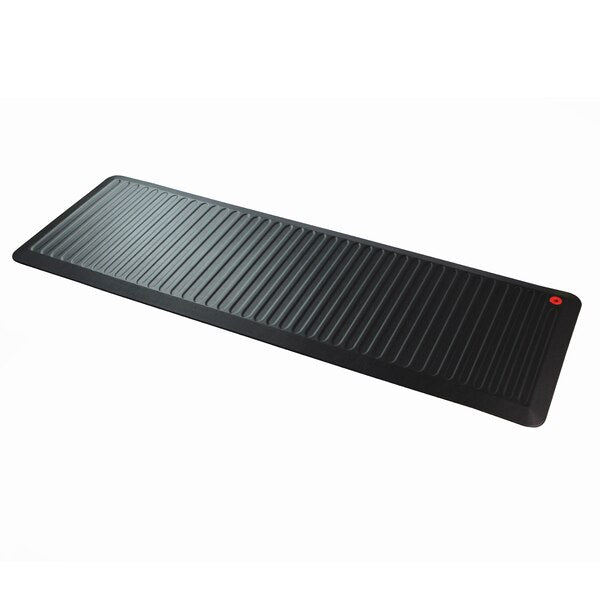 Anti-Fatigue Mat, Black, 67 in L x 23 in W, Polyurethane, 0.9 in Thick