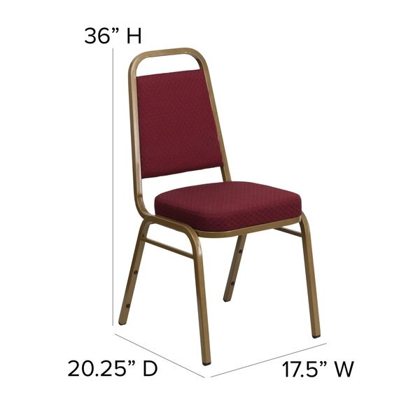 BurgundyBanquet Chair, 20-1/4