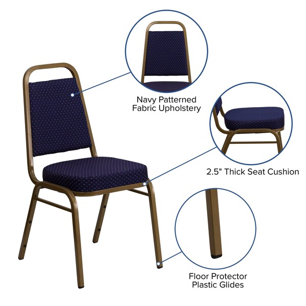 NavyBanquet Chair, 20-1/4
