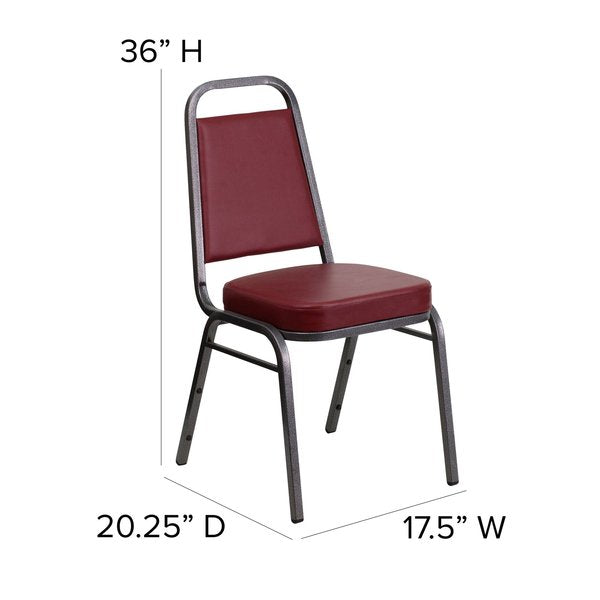 BurgundyBanquet Chair, 20-1/4