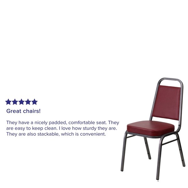 BurgundyBanquet Chair, 20-1/4