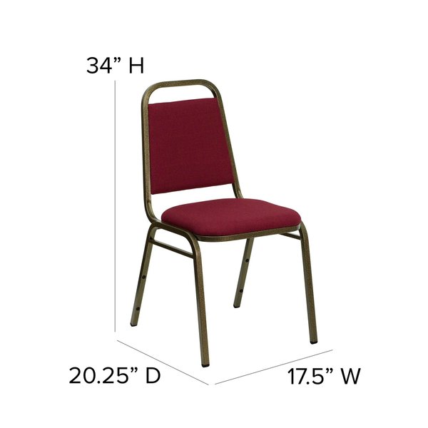 BurgundyBanquet Chair, 20-1/4