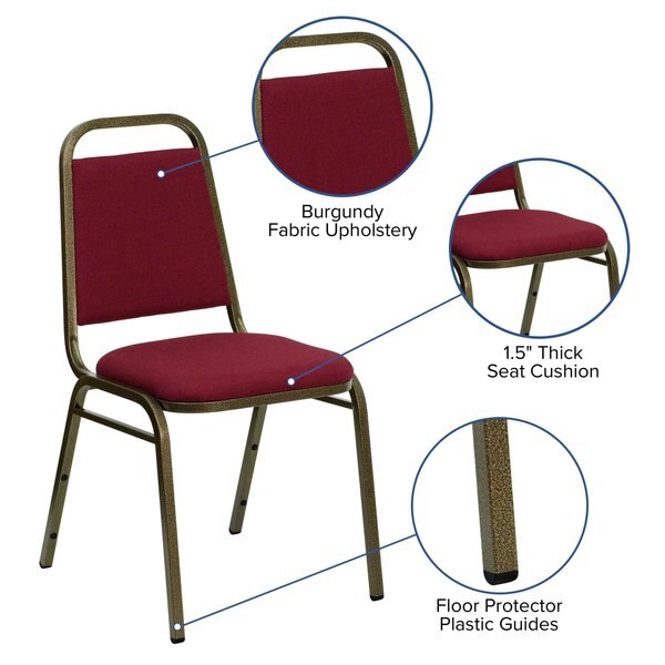 BurgundyBanquet Chair, 20-1/4