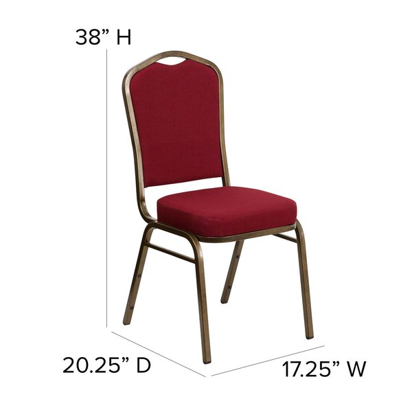 BurgundyBanquet Chair, 20-1/4